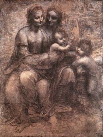 LEONARDO da Vinci Madonna and Child with St Anne and the Young St John china oil painting image